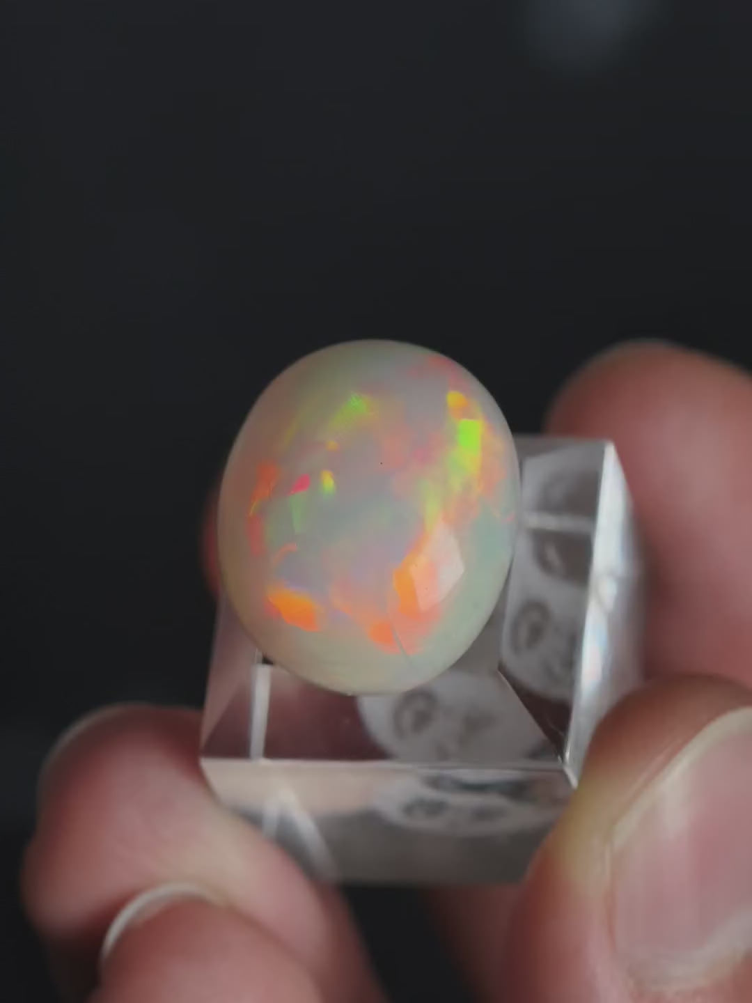 Welo Opal Cabochon auf Podest