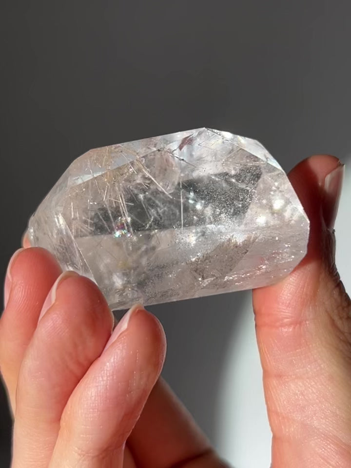 Silber Rutilquarz Freiform aus Brasilien A-Qualität