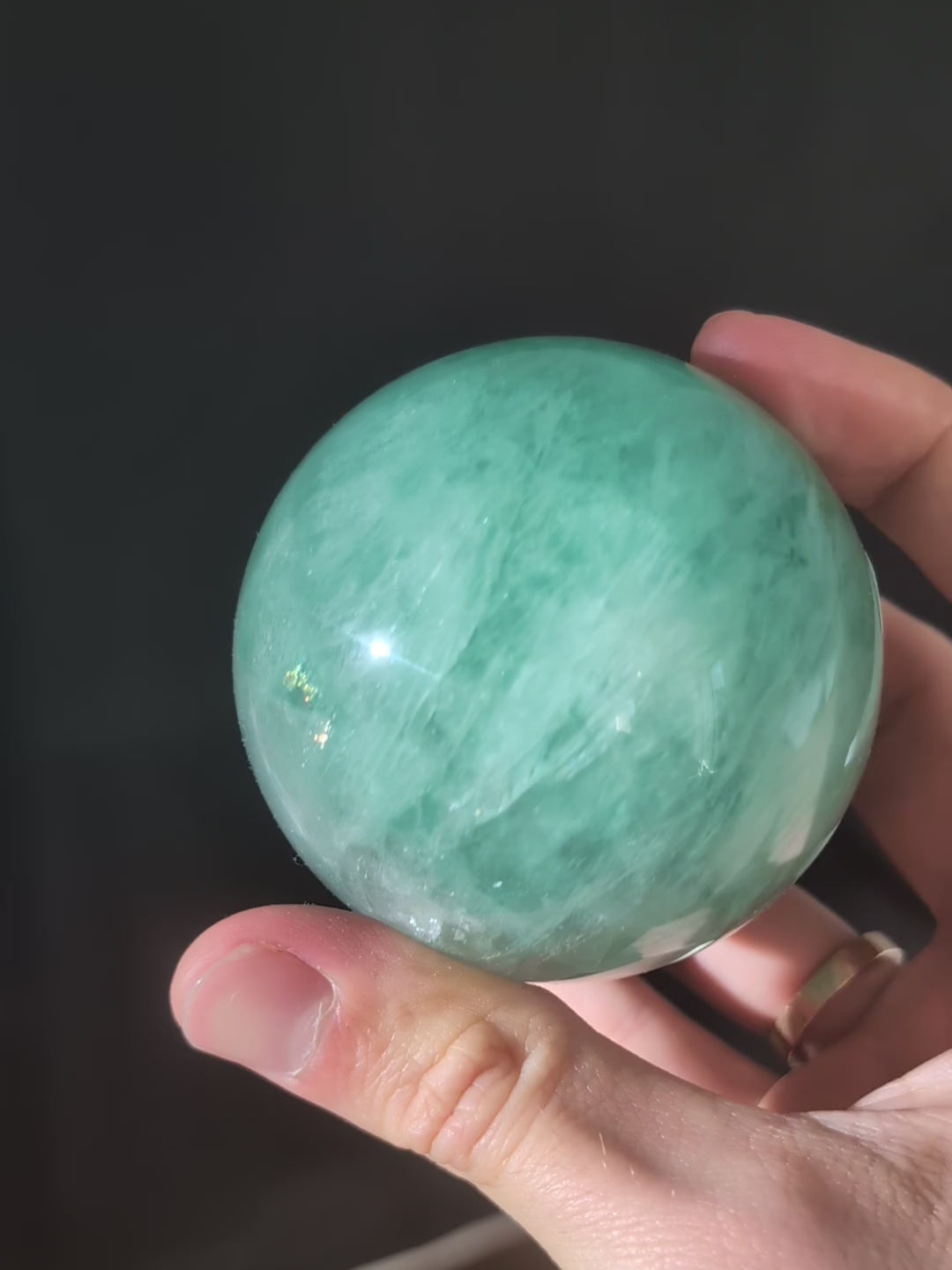 Grüne Fluorit Kugel 6,7cm