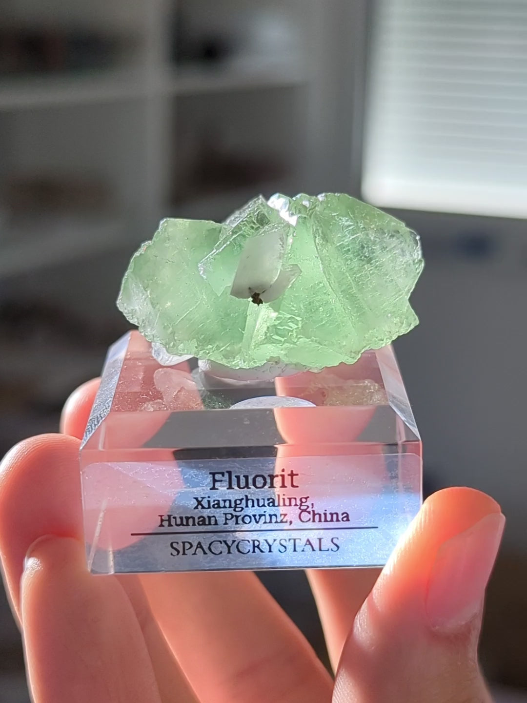 Glasig grüner Fluorit Xianghualing Mine