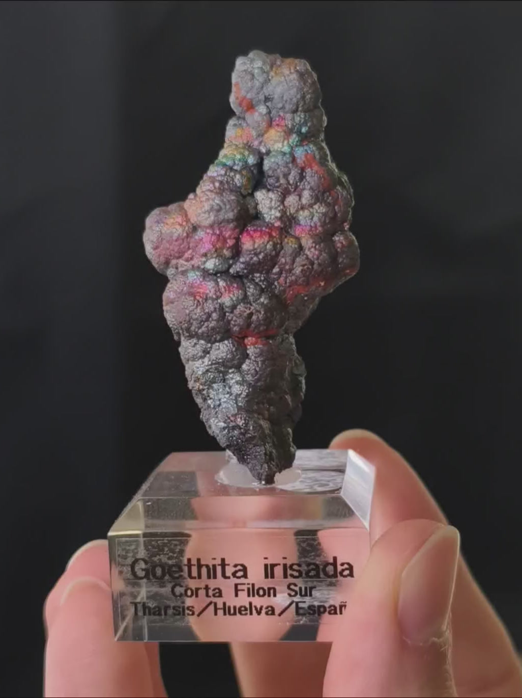 Bunt Irisierender Goethit aus Spanien