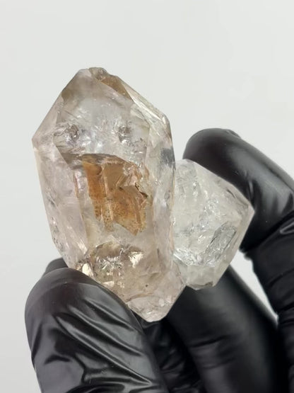 Herkimer Diamant Cluster mit Rauchquarz