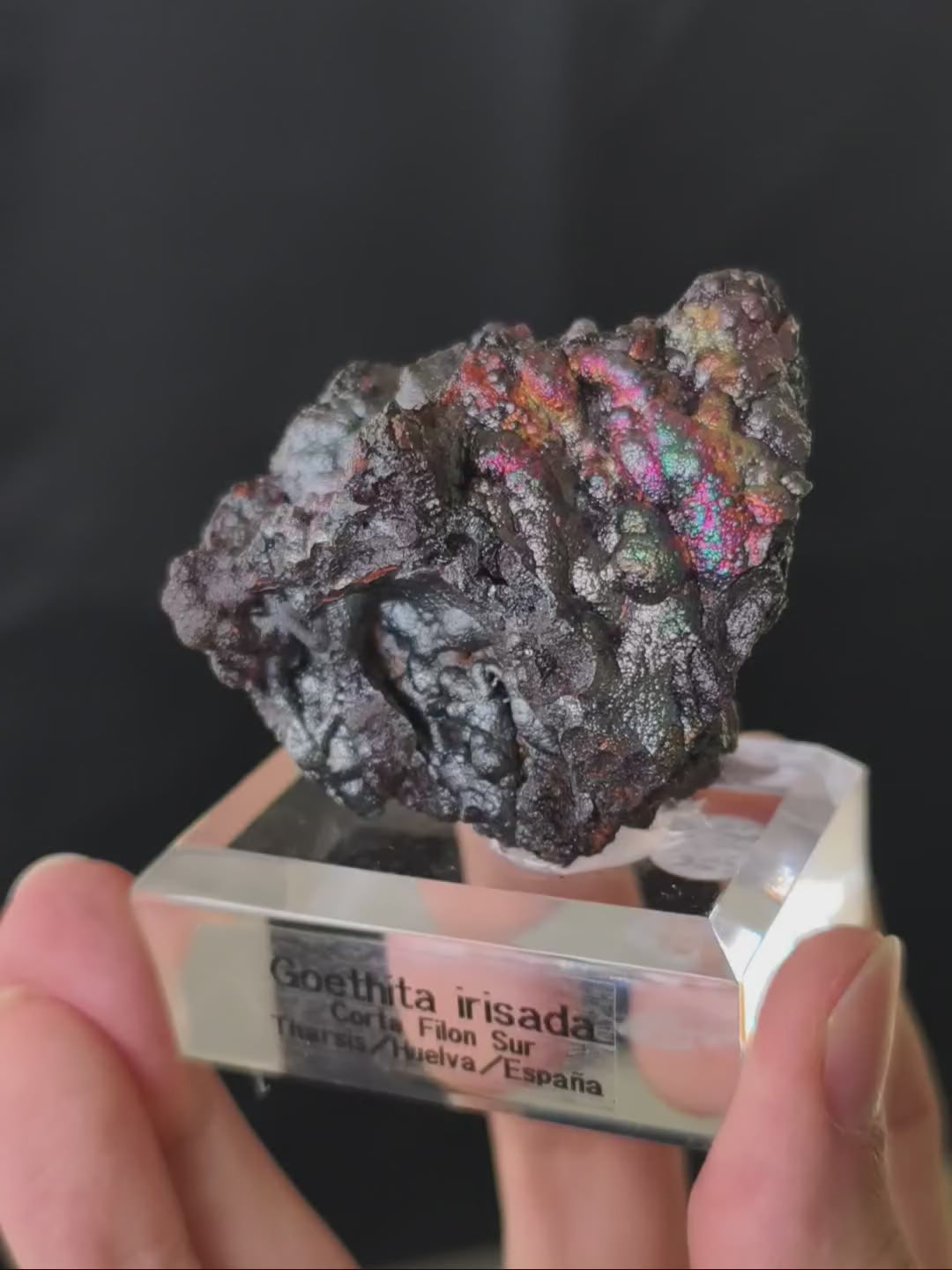 Bunt Irisierender Goethit aus Spanien