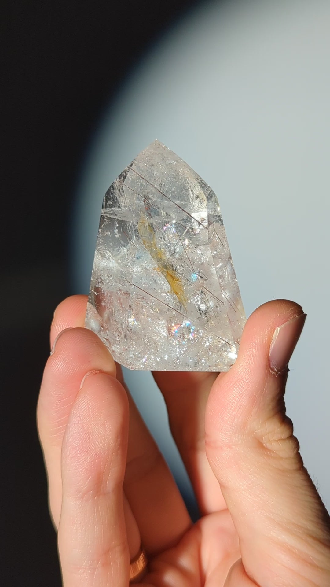 Roter Kupfer-Rutilquarz Turm aus Brasilien 🔥