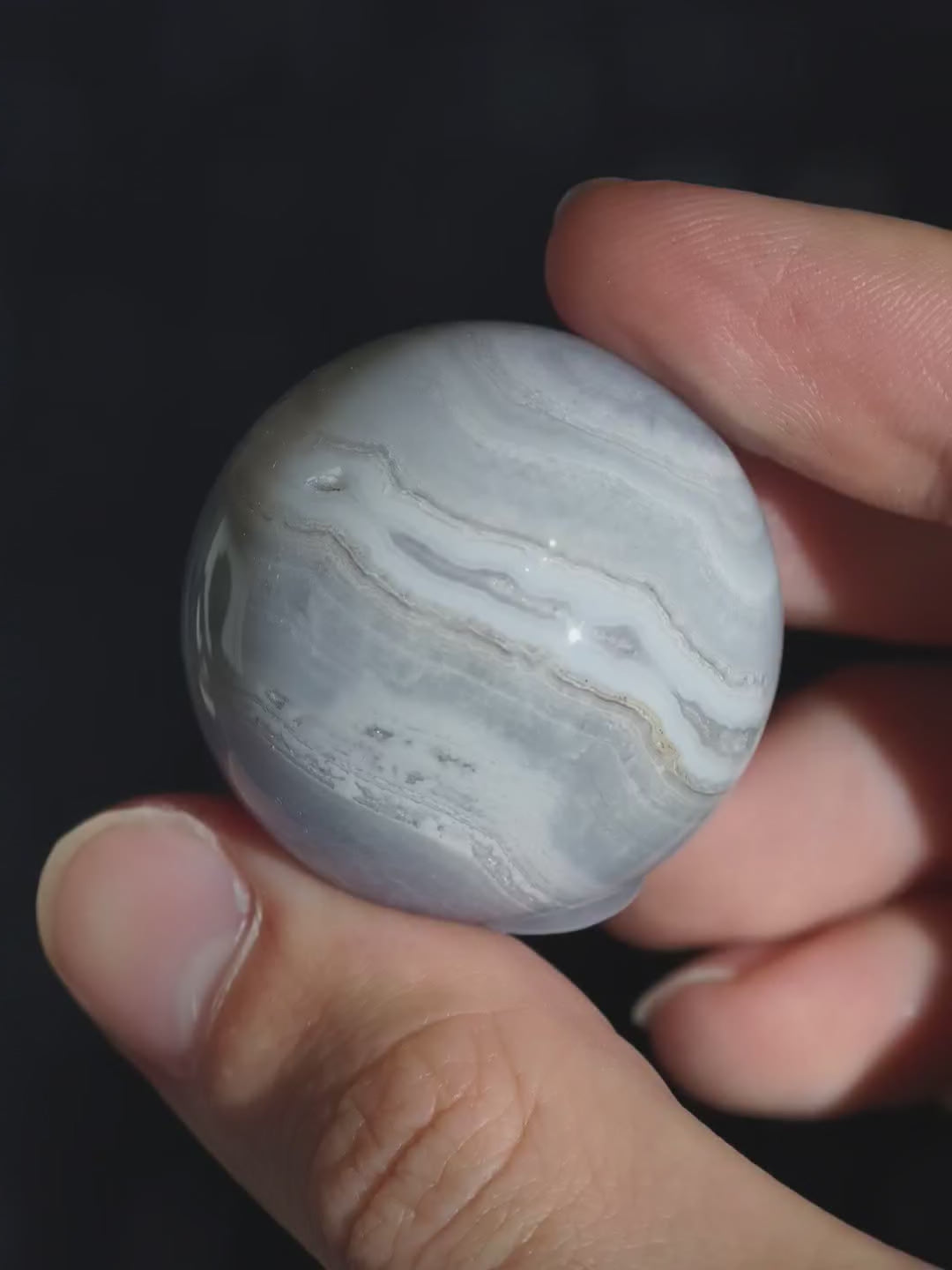 Blue Lace Achat Kugel 🪐