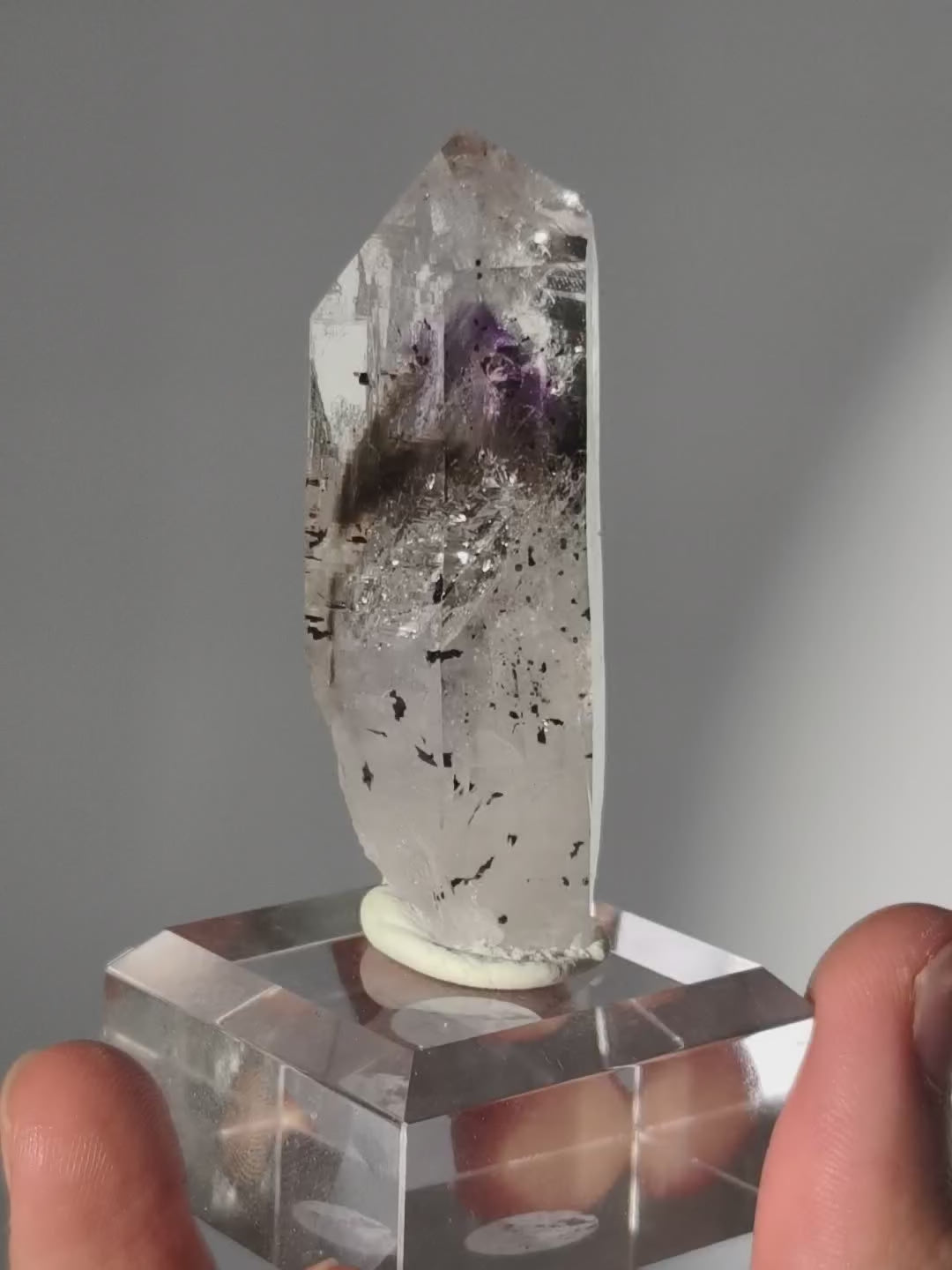 Streep Mine Amethyst x Rauchquarz Spitze (hohe Qualität)