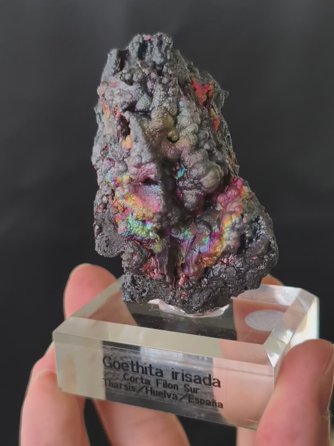 Bunt Irisierender Goethit aus Spanien