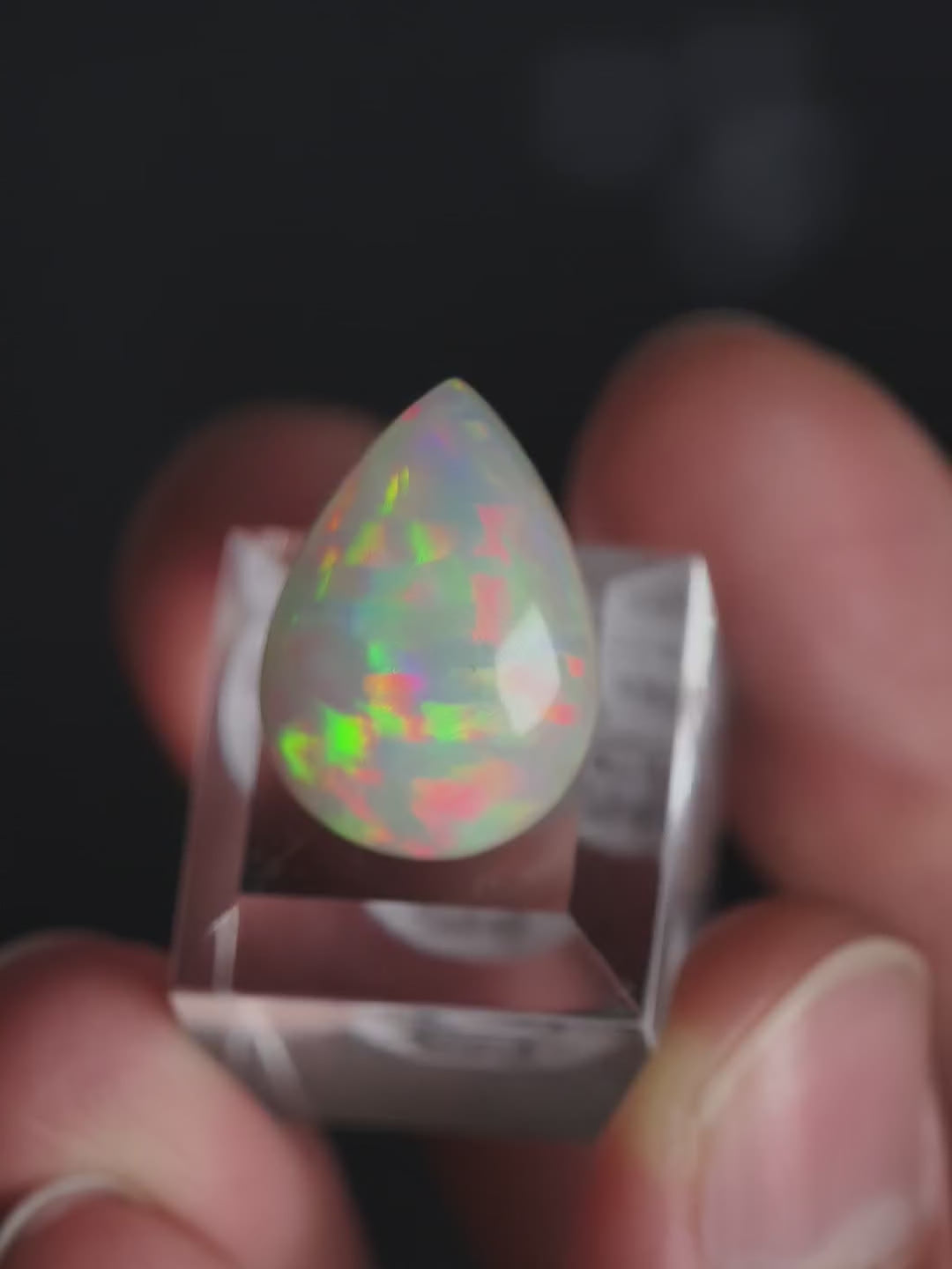Welo Opal Cabochon auf Podest