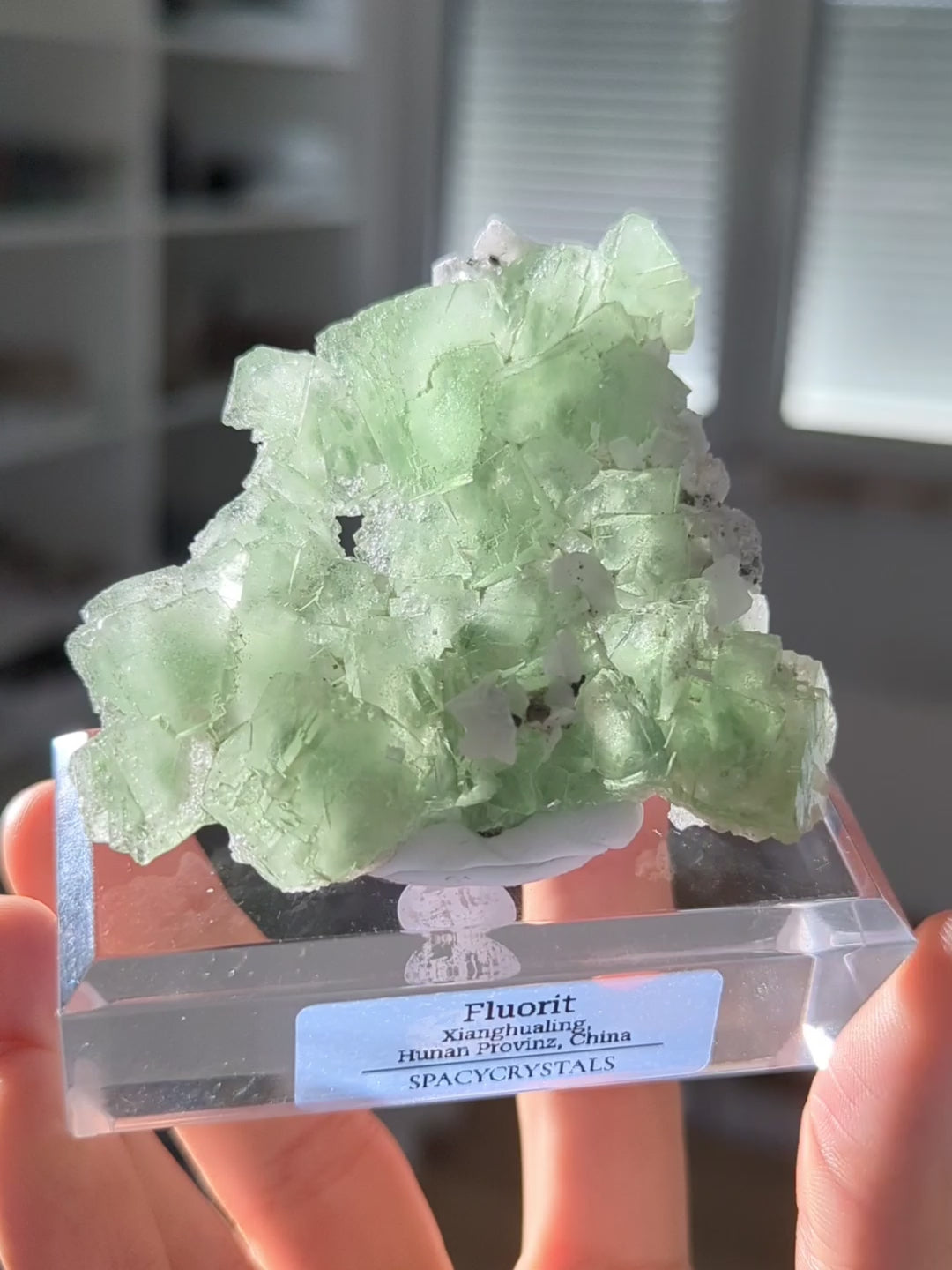 Glasig grüner Fluorit Xianghualing Mine