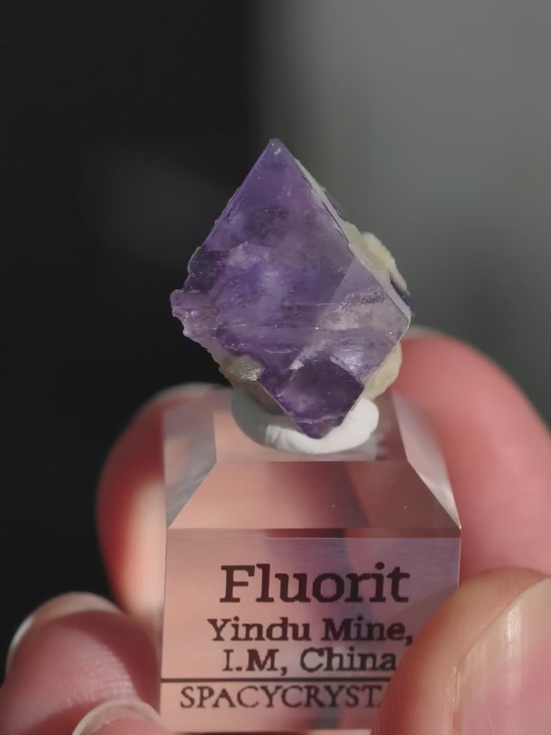 Natürlicher Fluorit Oktaeder Yindu Mine