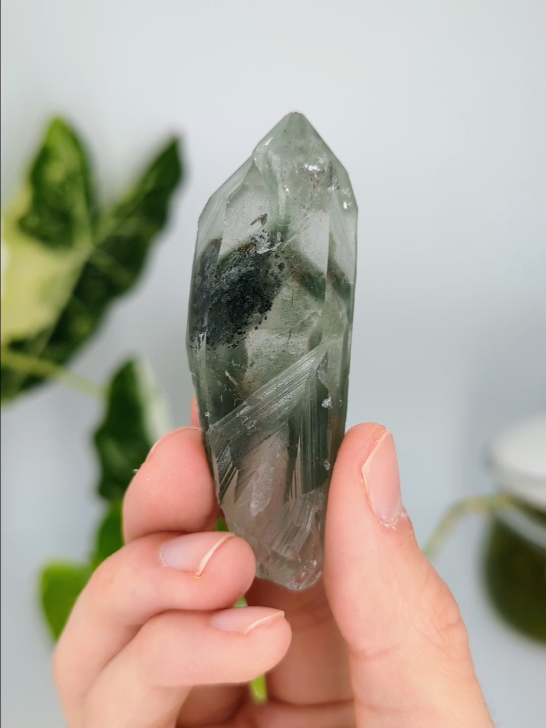 grüner Himalaya Chlorit Quarz &quot;Moos&quot;