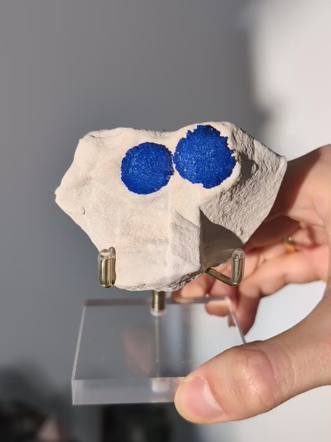 Azurit Sonne auf Kaolinit Matrix aus Australien