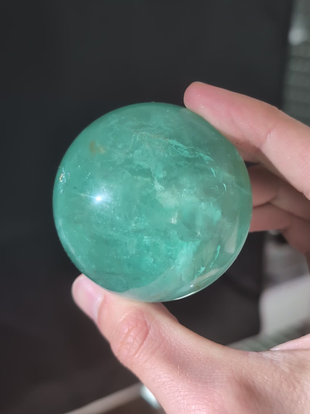 Grüne Fluorit Kugel 6cm
