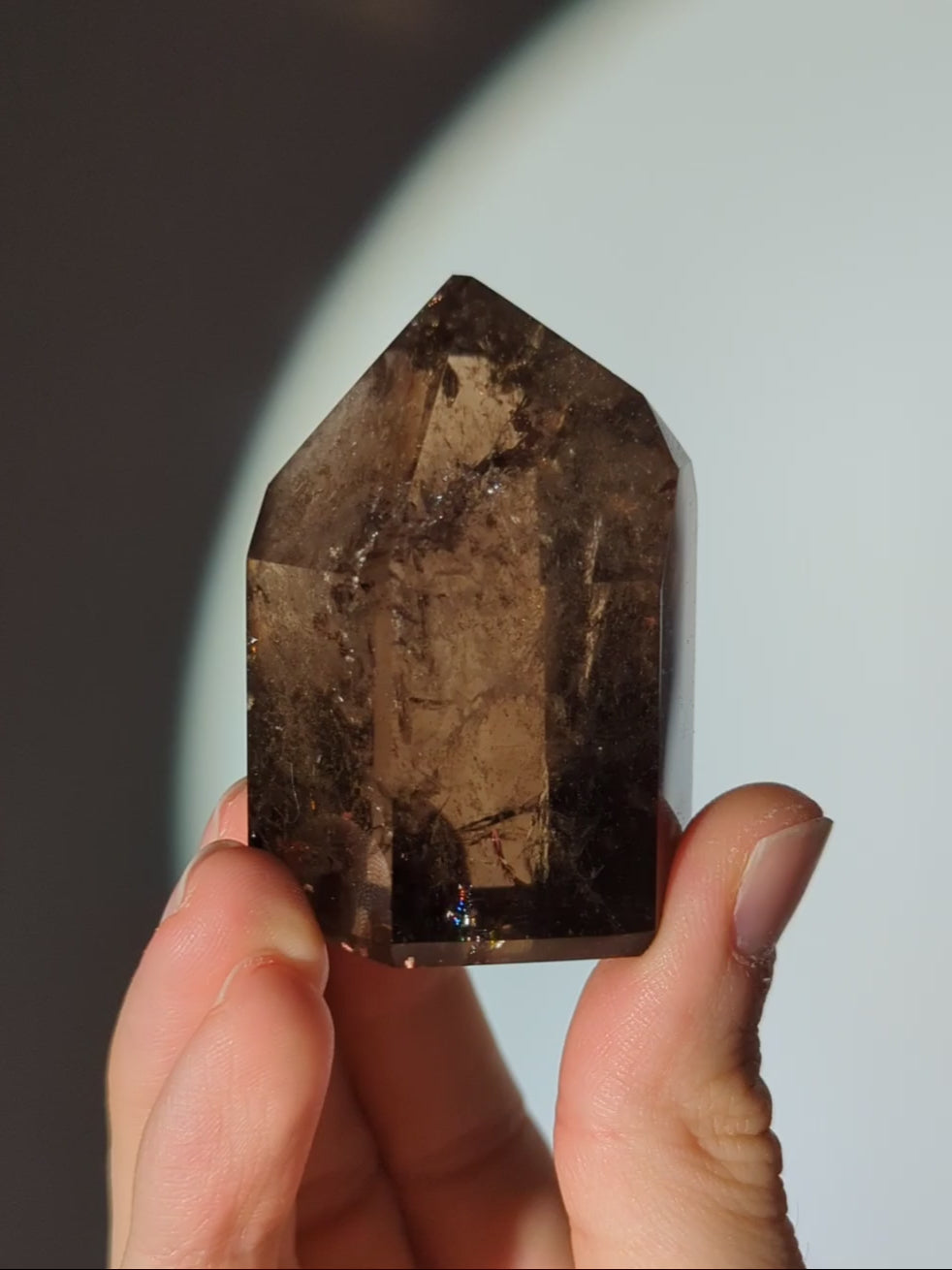 Rauchquarz Turm aus Brasilien A-Qualität