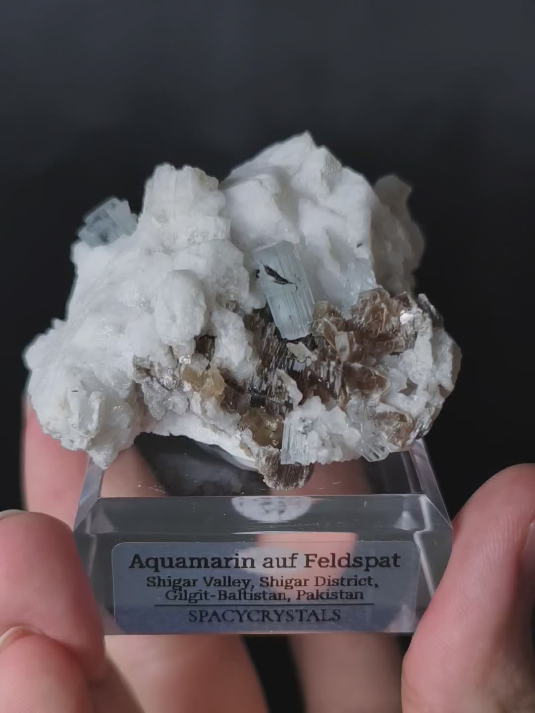 Aquamarin auf Feldspat aus Pakistan