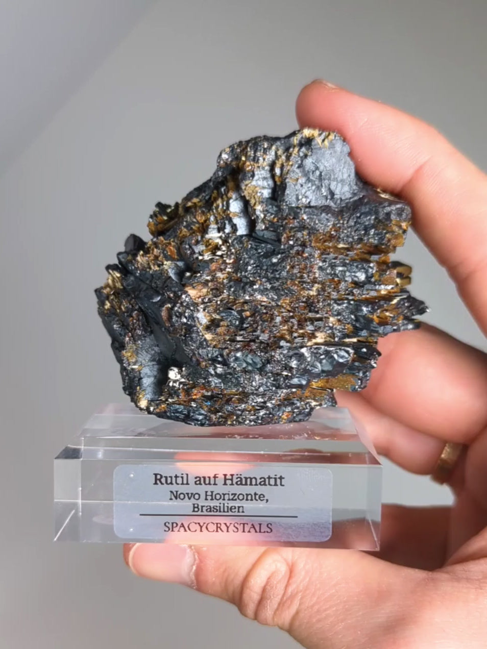 Rutil auf Hämatit Stufe, Novo Horizonte Brasilien 💫