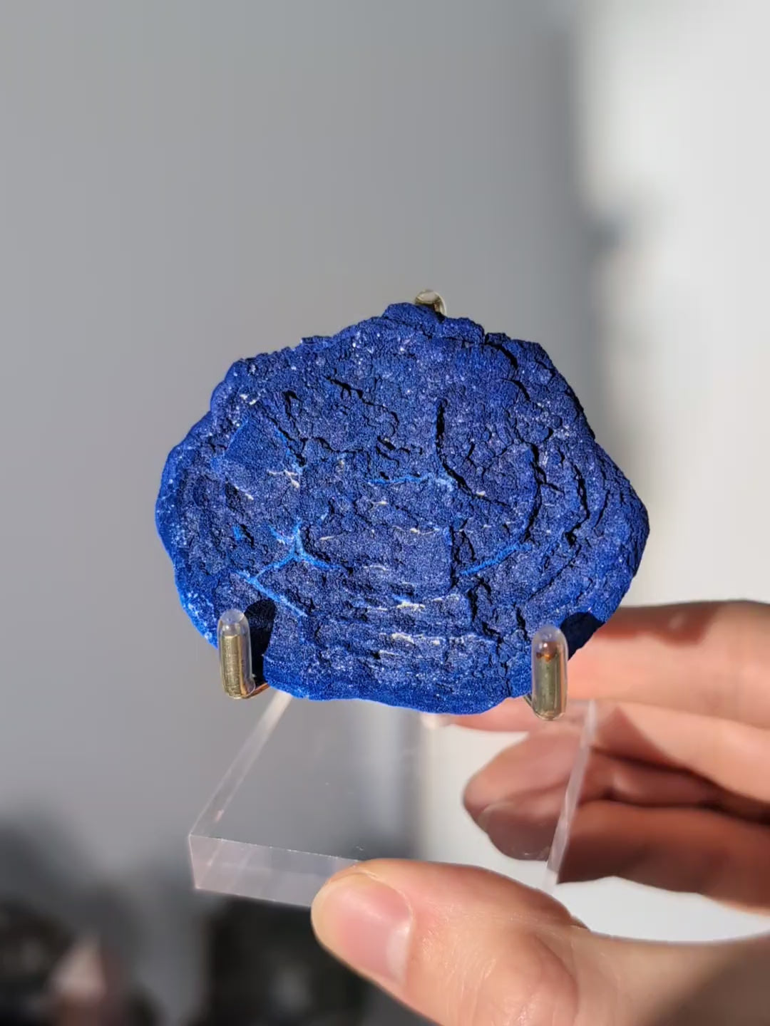 Azurit Sonne auf Kaolinit Matrix aus Australien