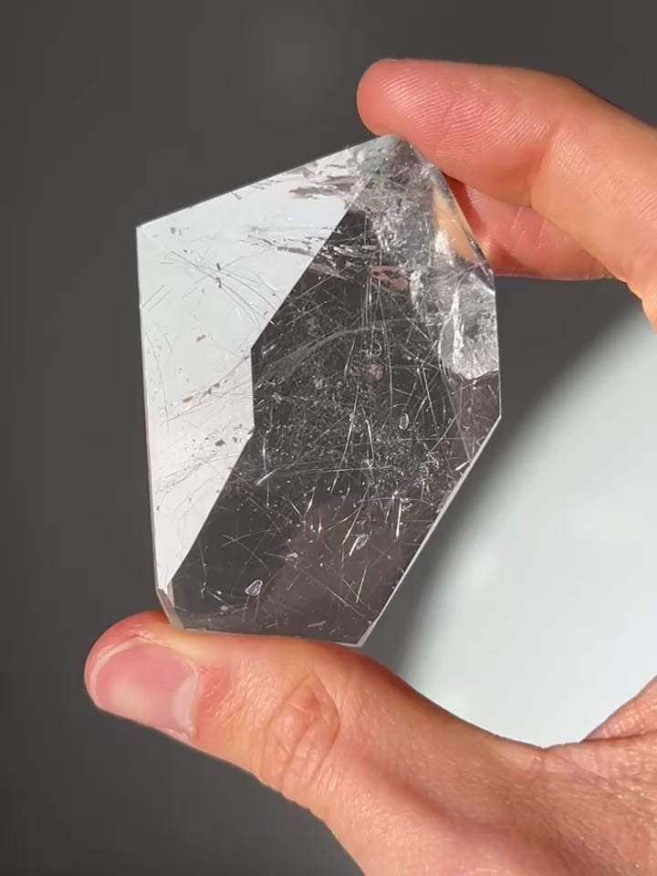 Silber Rutilquarz Freiform aus Brasilien A-Qualität