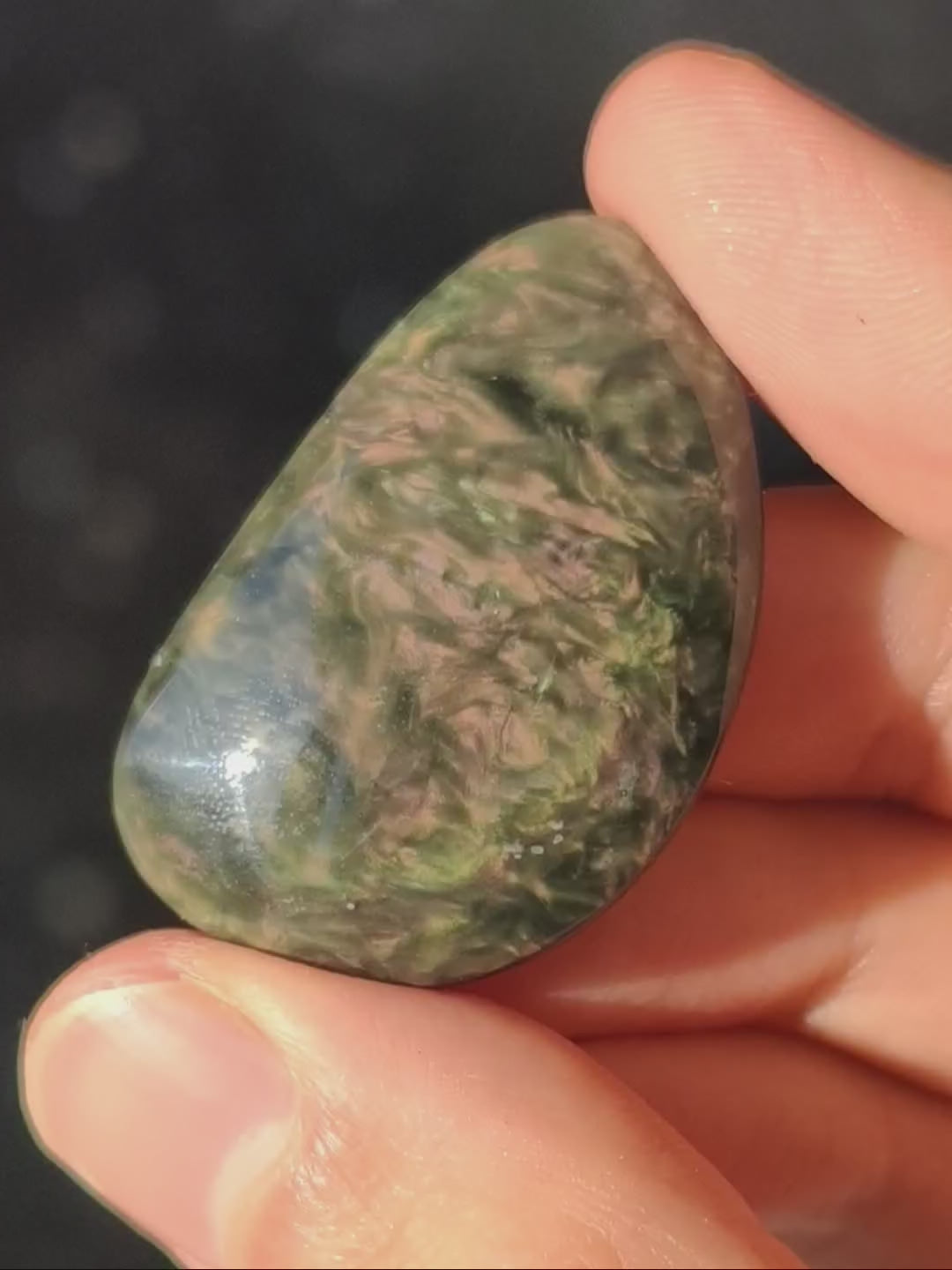 Velvet Regenbogen Obsidian Cabochon aus Mexico (Hohe Qualität)