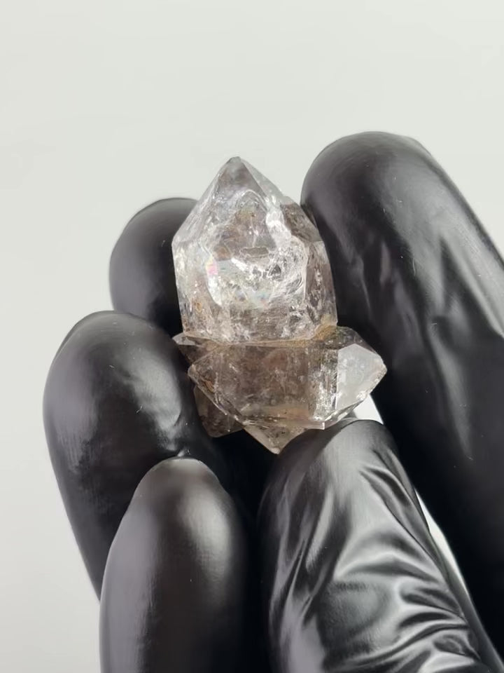 Herkimer Diamant Cluster mit Einschlüssen