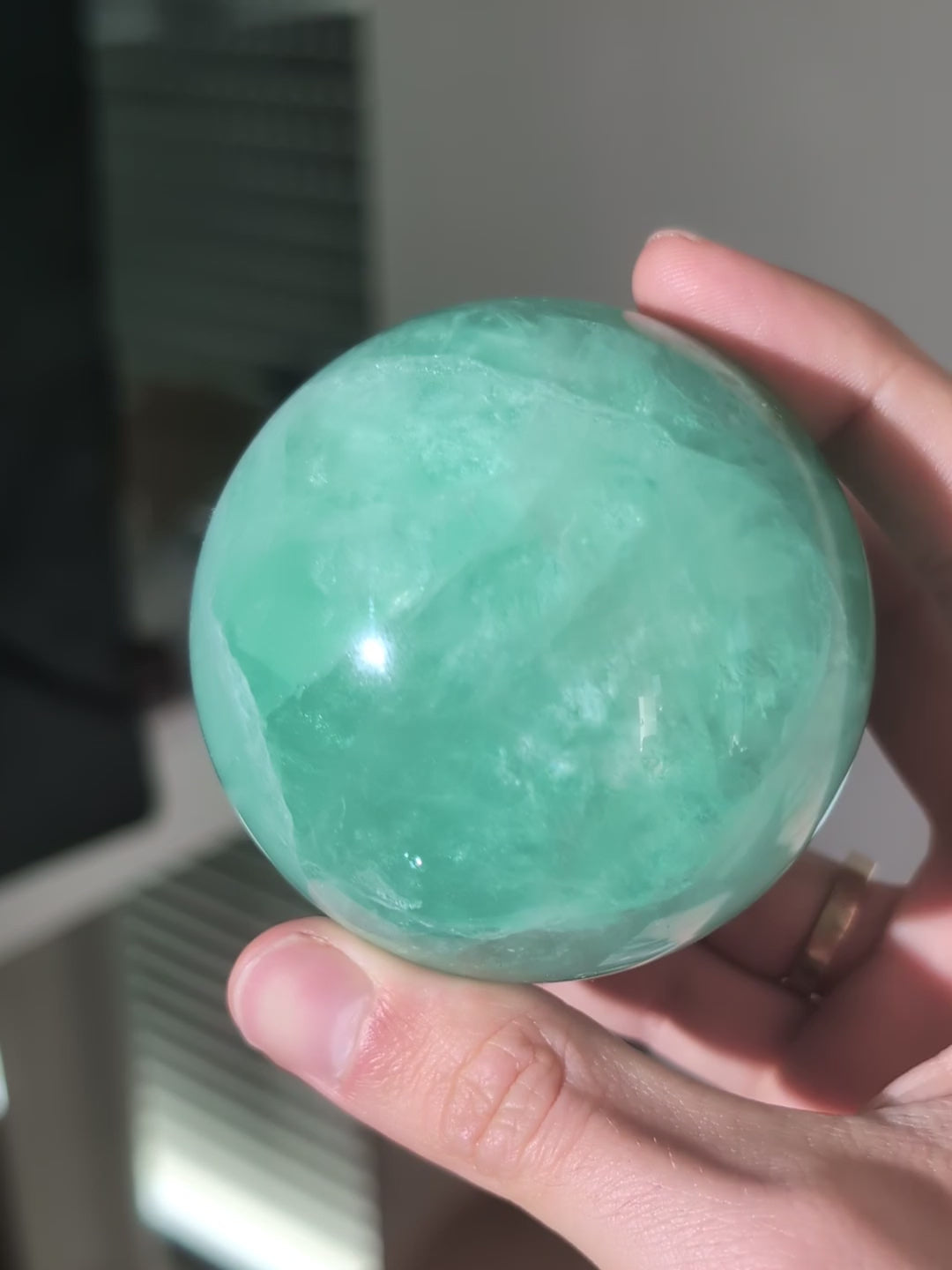 Grüne Fluorit Kugel 7cm