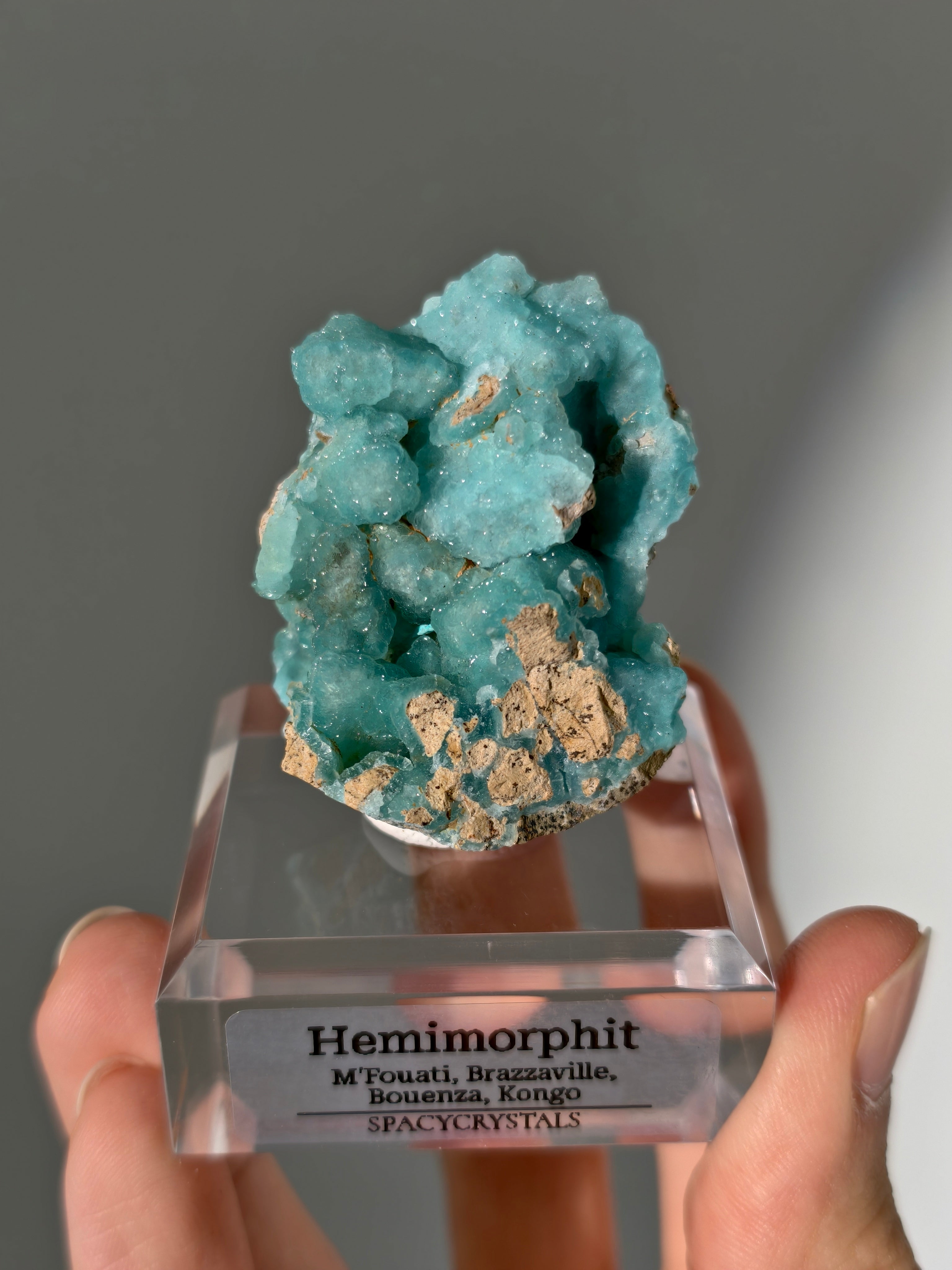 türkis blauer Hemimorphit aus Kongo