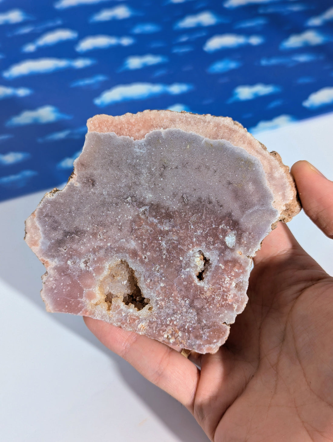 Pink Amethyst Anschliff (stehend)