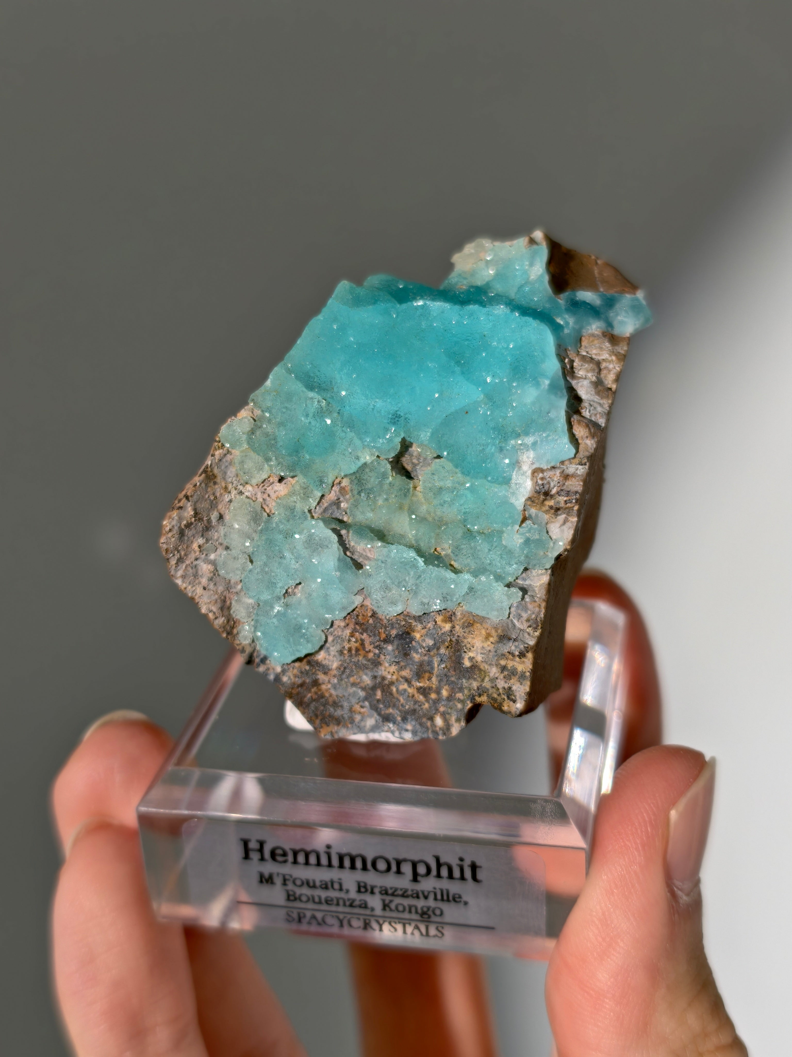 türkis blauer Hemimorphit aus Kongo