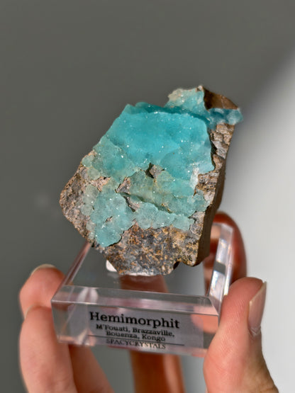 türkis blauer Hemimorphit aus Kongo