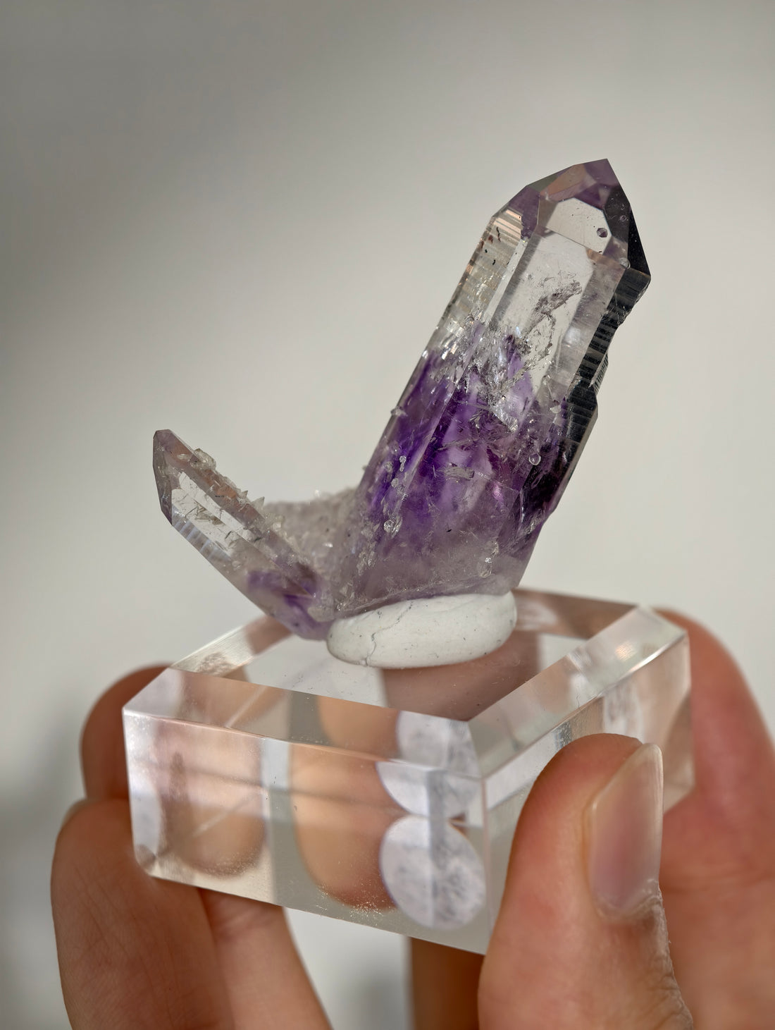 Streep Mine Amethyst Spitzen mit Enhydro 🫧 aus Goboboseb, Namibia
