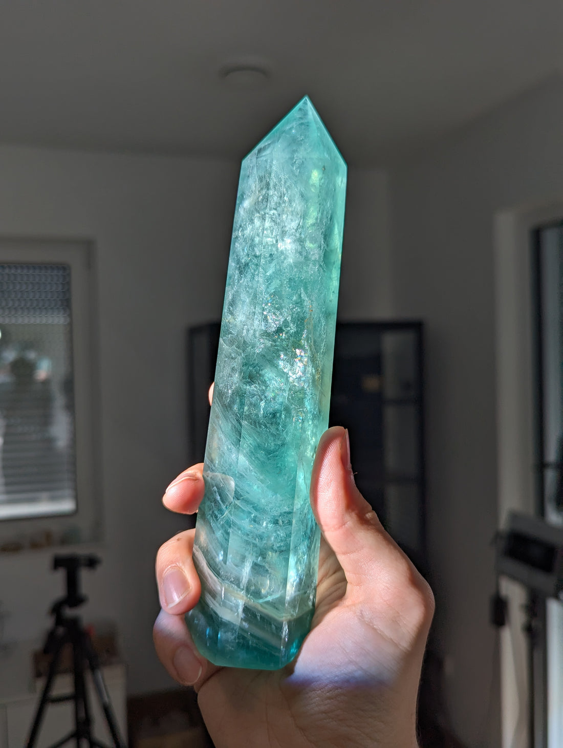 Großer grüner Fluorit Turm 20 cm