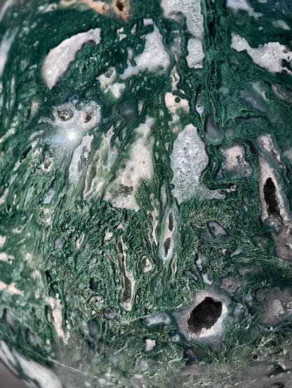 XXL Moosachat Kugel 8,6kg mit Drehständer