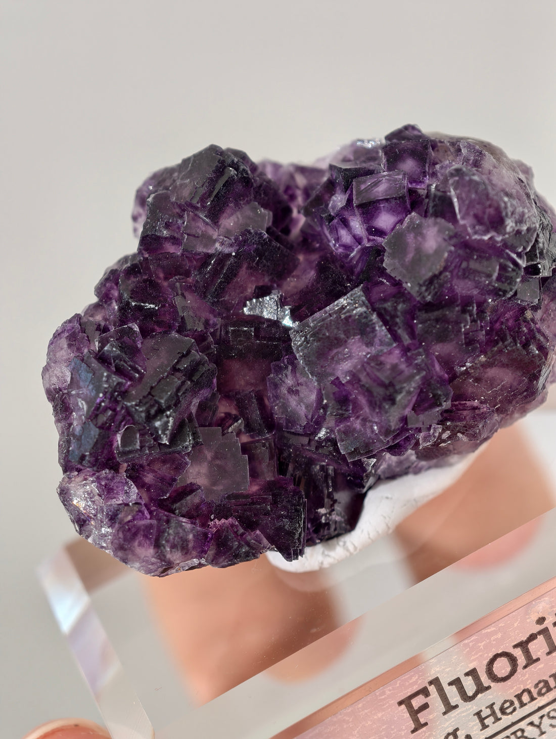 Lila Fluorit Würfel Cluster aus Xinyang