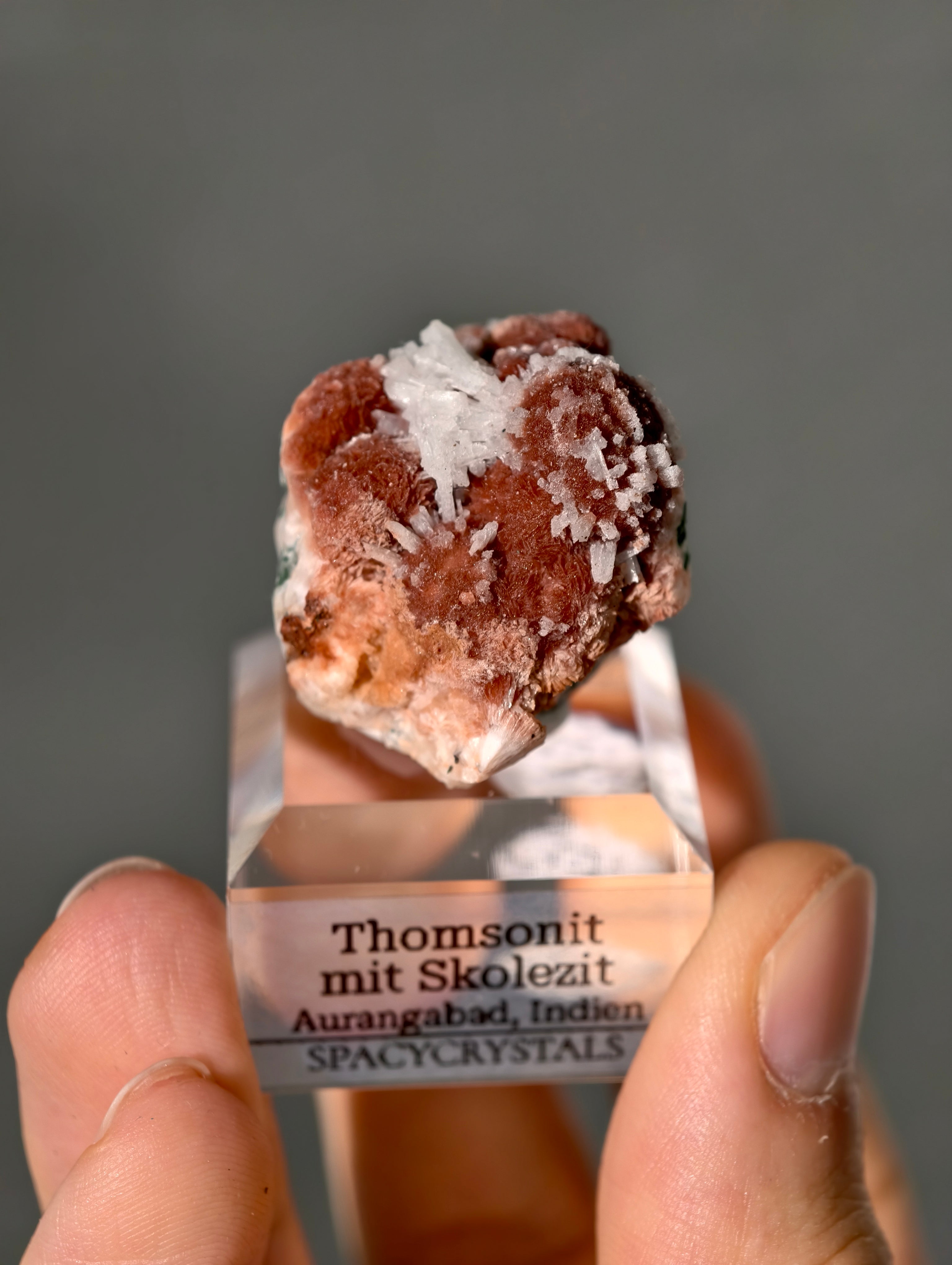 Thomsonit mit Skolezit aus Indien (Neufund)