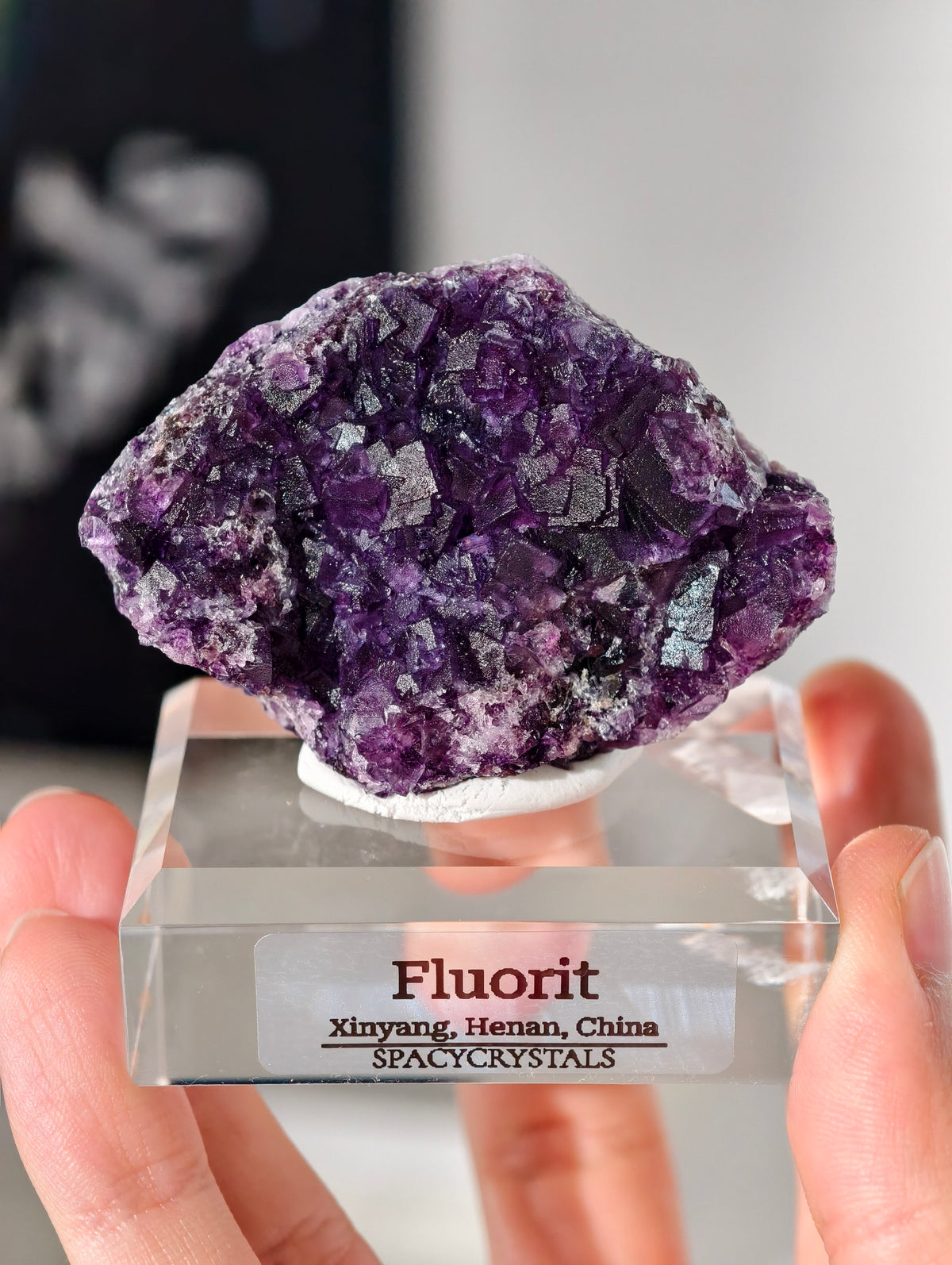 Lila Fluorit Würfel Cluster aus Xinyang