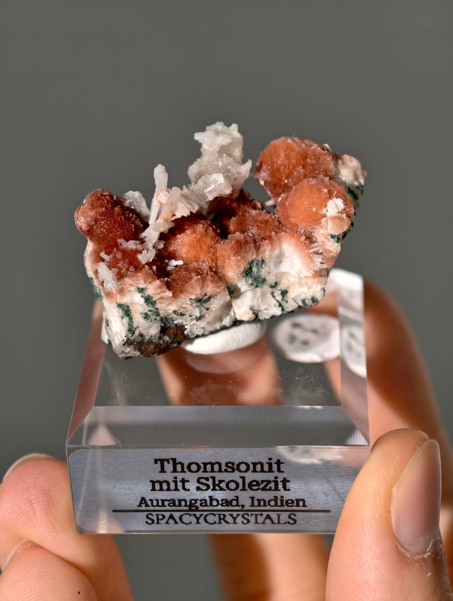 Thomsonit mit Skolezit aus Indien (Neufund)
