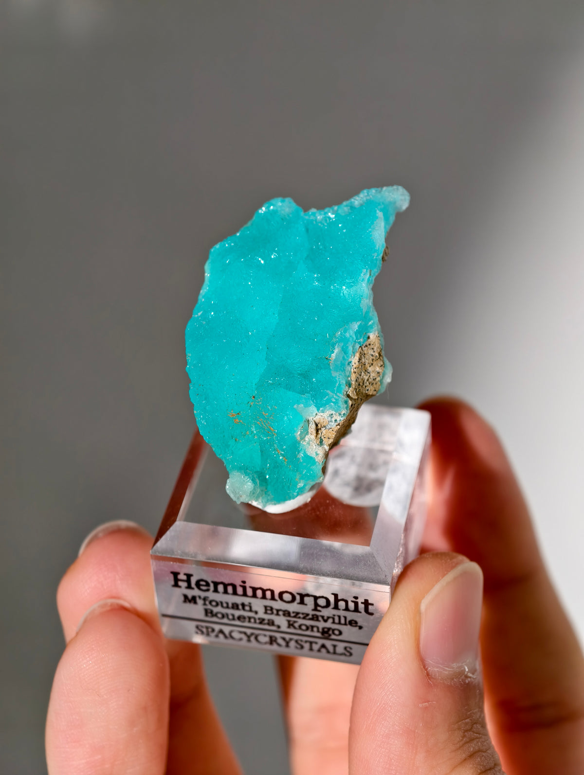türkis blauer Hemimorphit aus Kongo