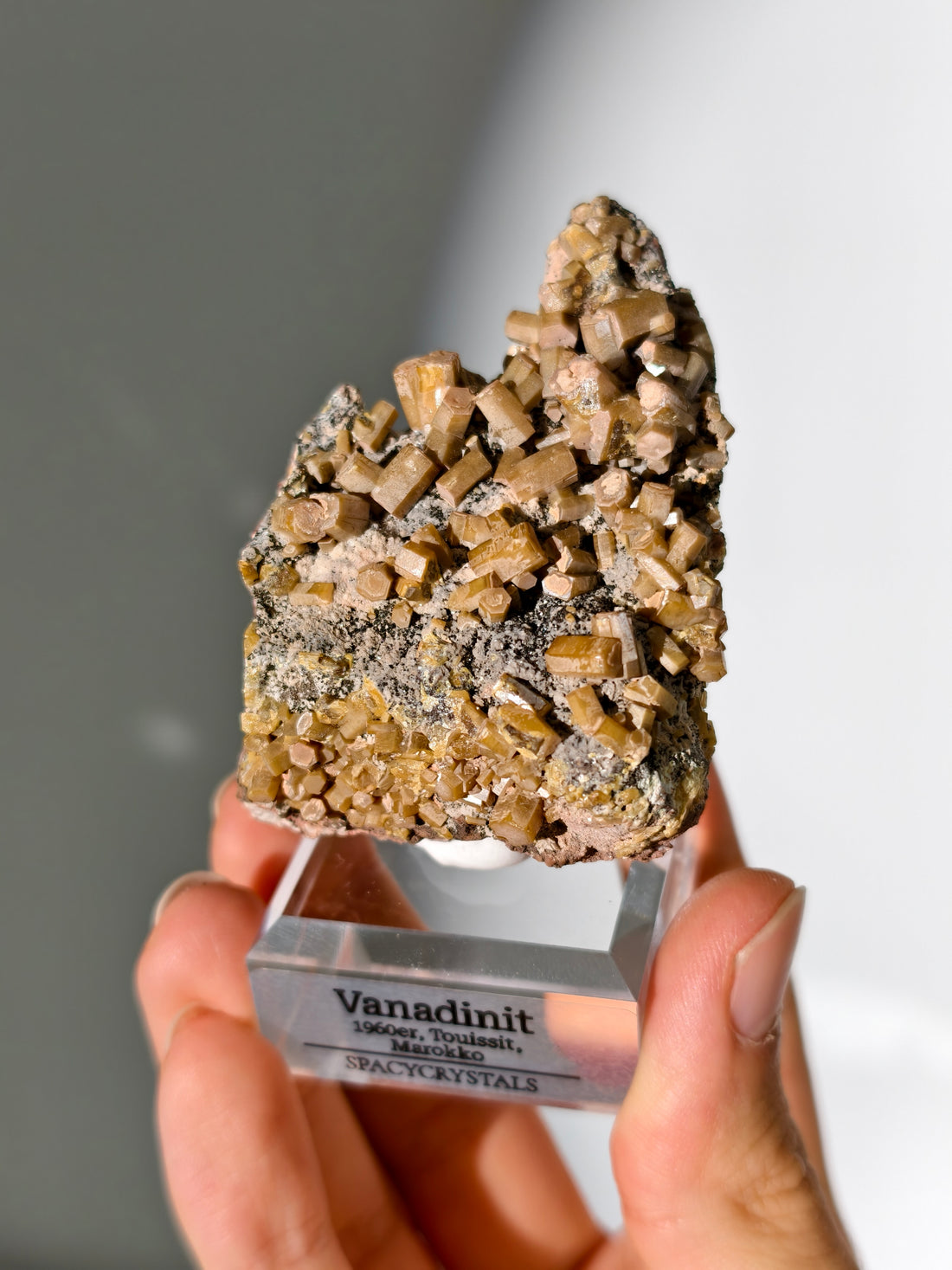 "Goldener" Vanadinit aus Touissit, 1960er Jahre