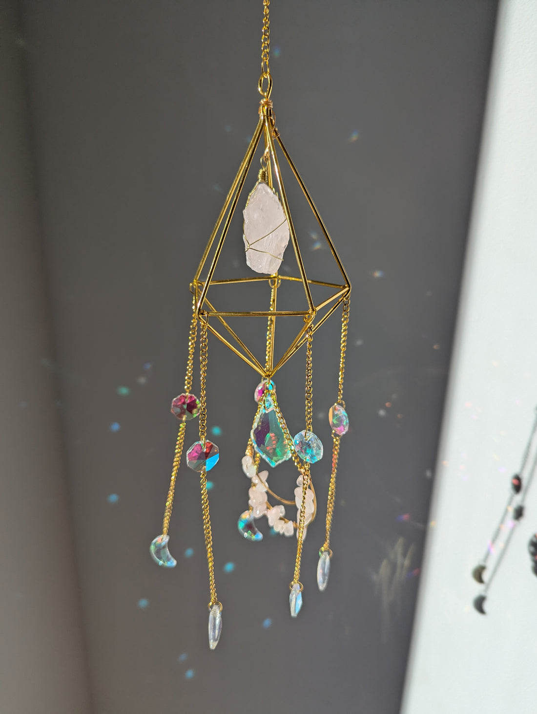 Sonnenfänger Rosenquarz Kristall