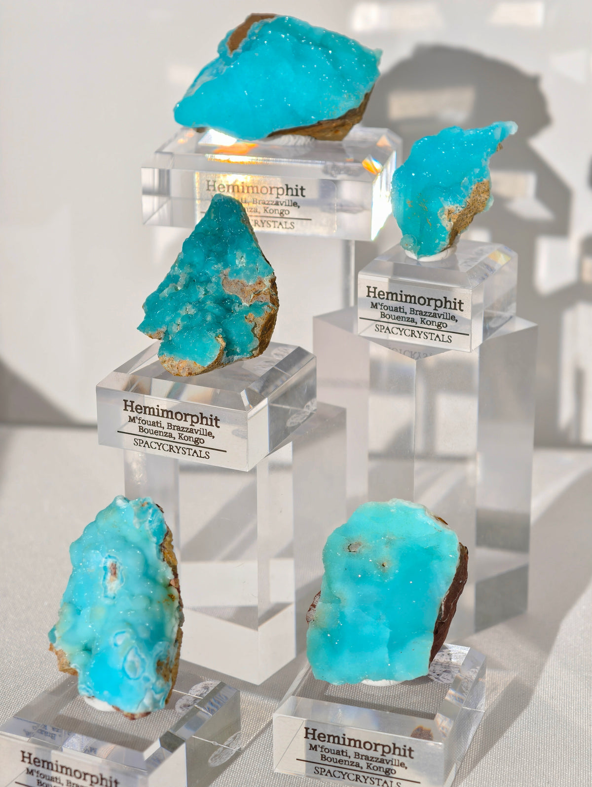 türkis blauer Hemimorphit aus Kongo