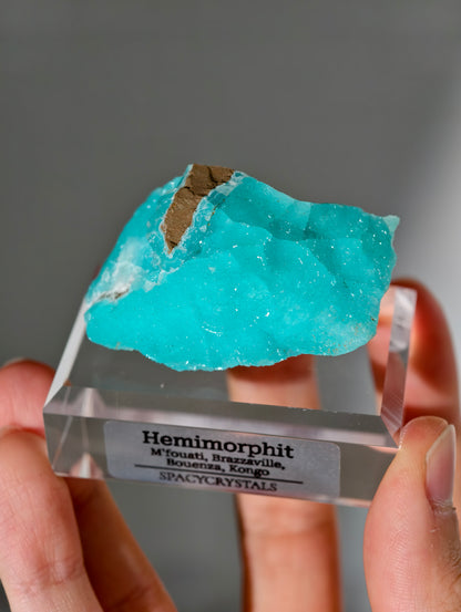 türkis blauer Hemimorphit aus Kongo