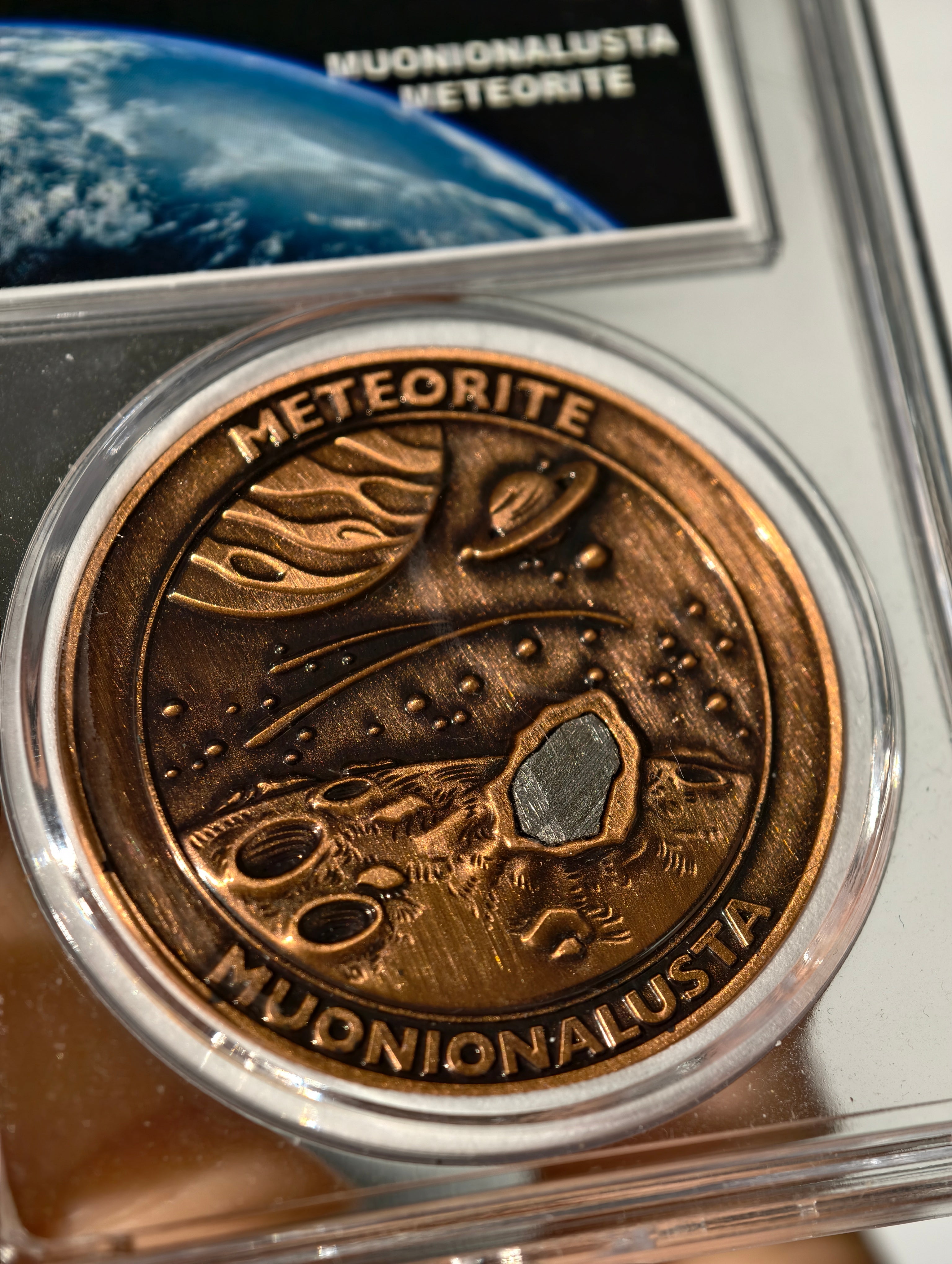 Meteoriten Münze Muonionalusta Schweden