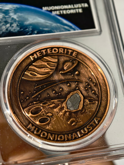 Meteoriten Münze Muonionalusta Schweden