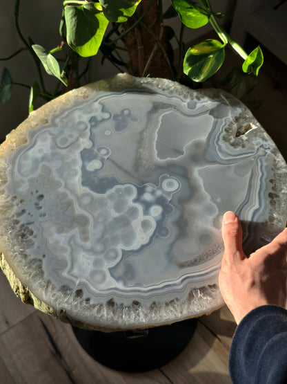 Natürlicher Achat Beistelltisch aus Brasilien