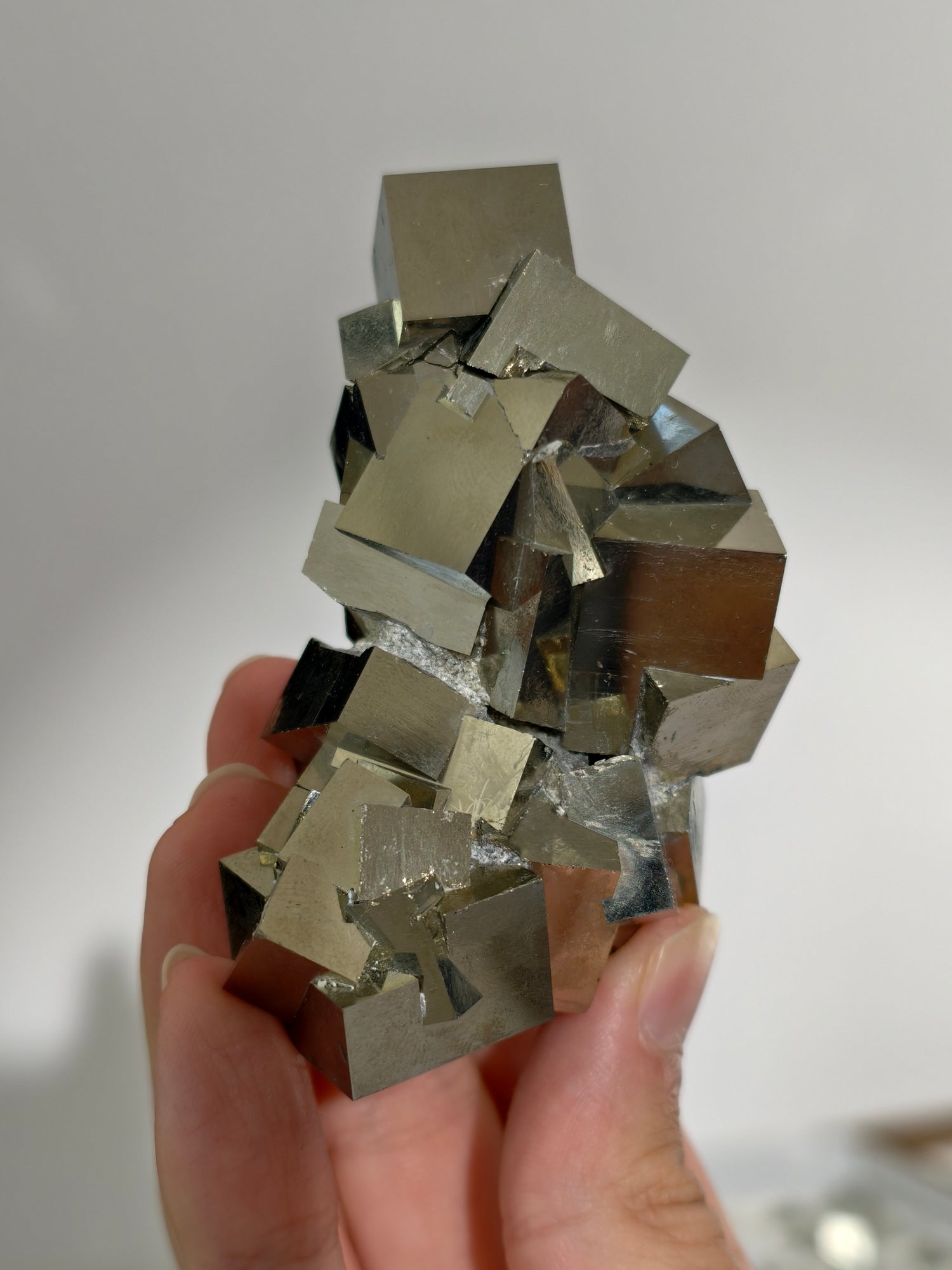 Pyrit Würfel Cluster aus Navajún, Spanien