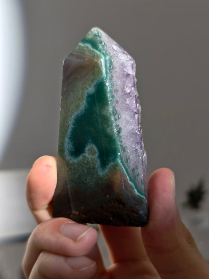Druzy Amethyst Turm aus Brasilien