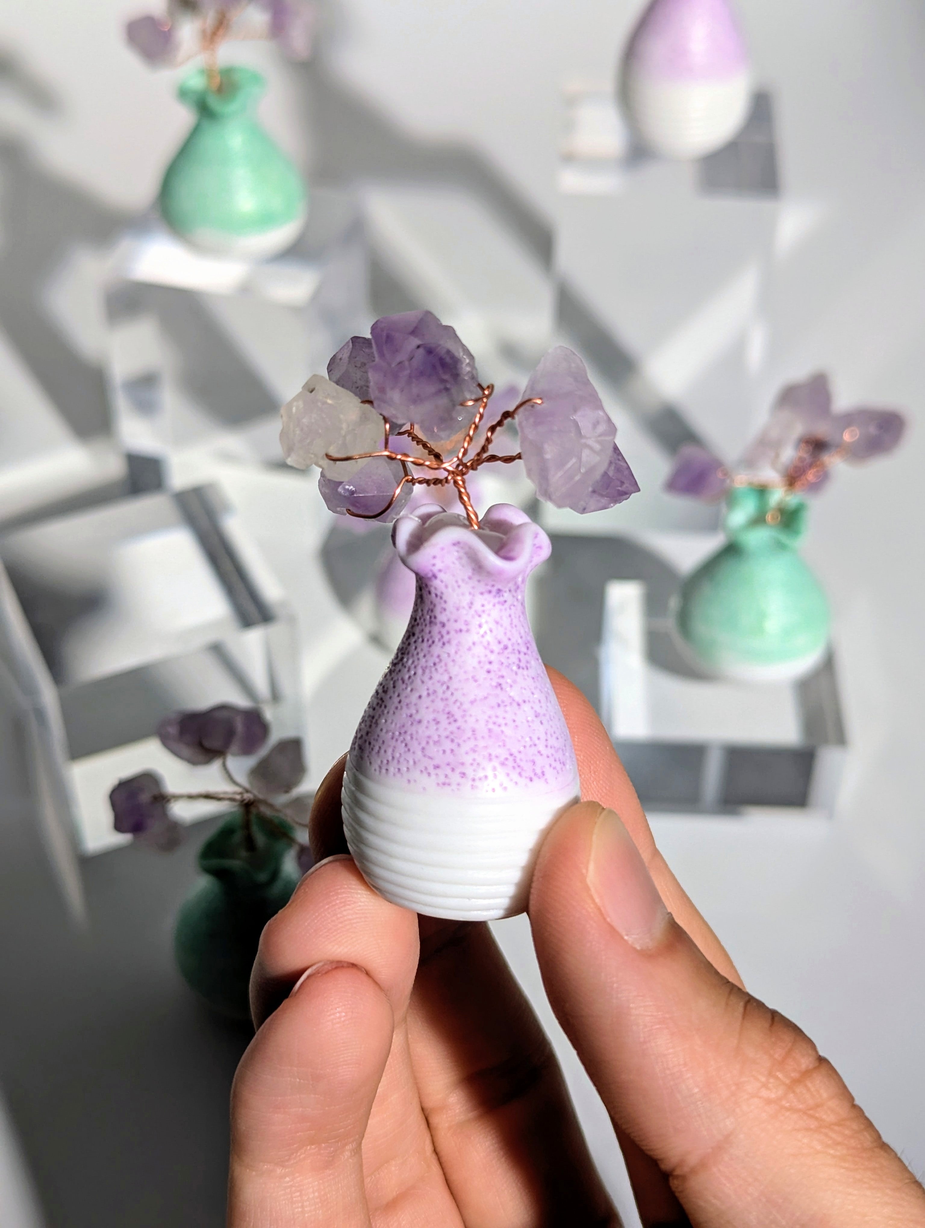 Amethyst Kristall Bäumchen in Vase