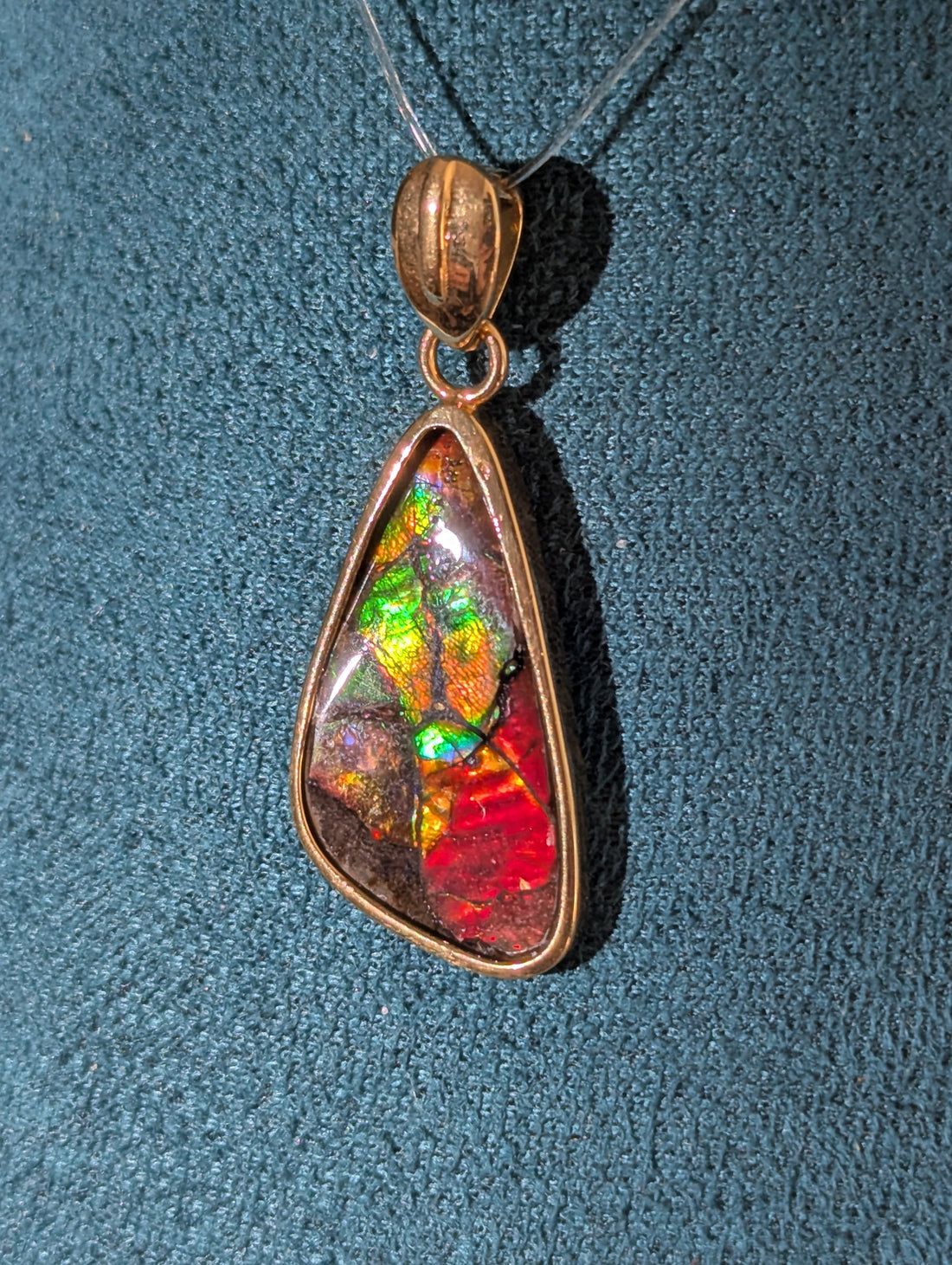 Ammolit Kettenanhänger 925er Silber *vergoldet*