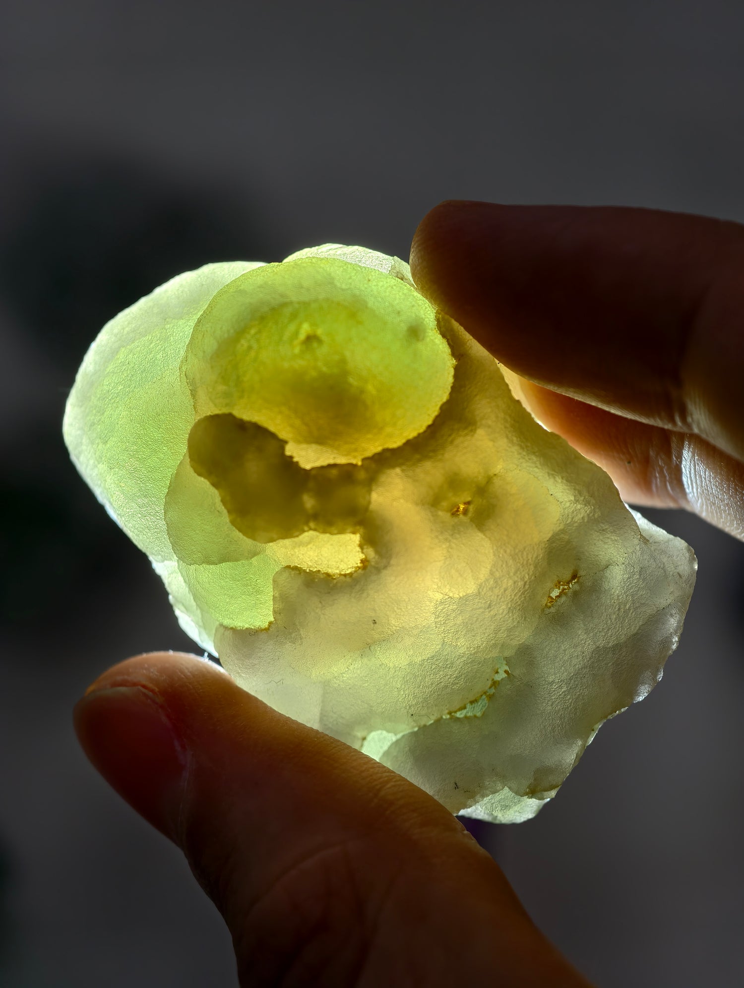 Botryoidaler grün &amp; lila Fluorit (besonders &amp; UV Aktiv, siehe Fotos)