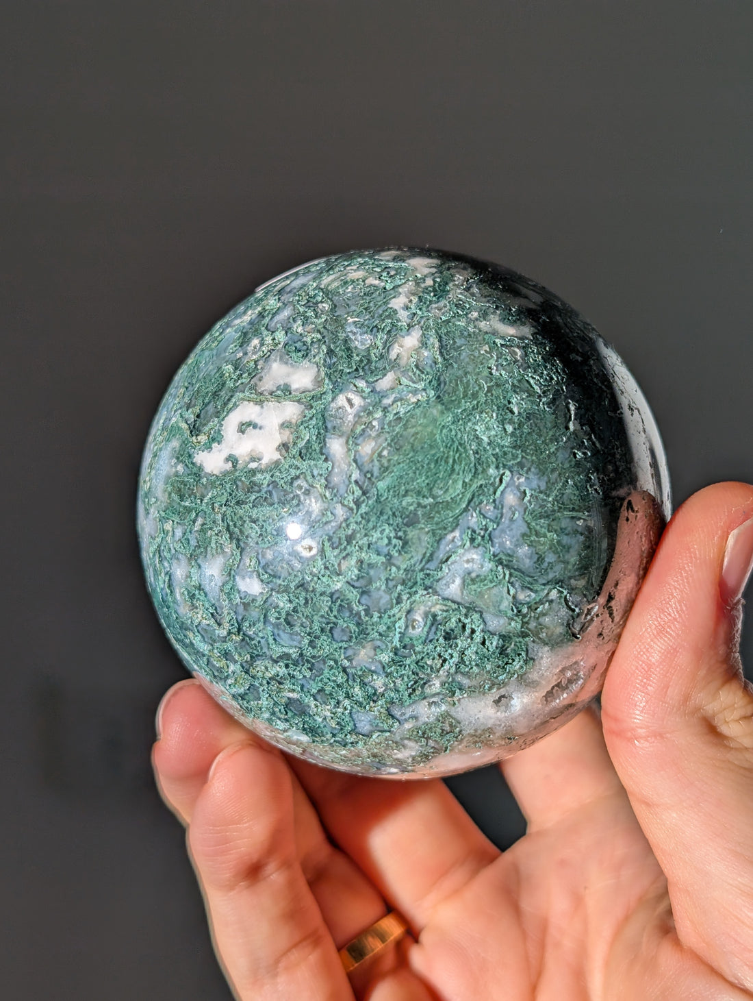 Moosachat Kugel 7,3cm